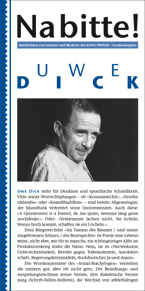 Titelseite: Na bitte! – Sonderausgabe Uwe Dick 2022