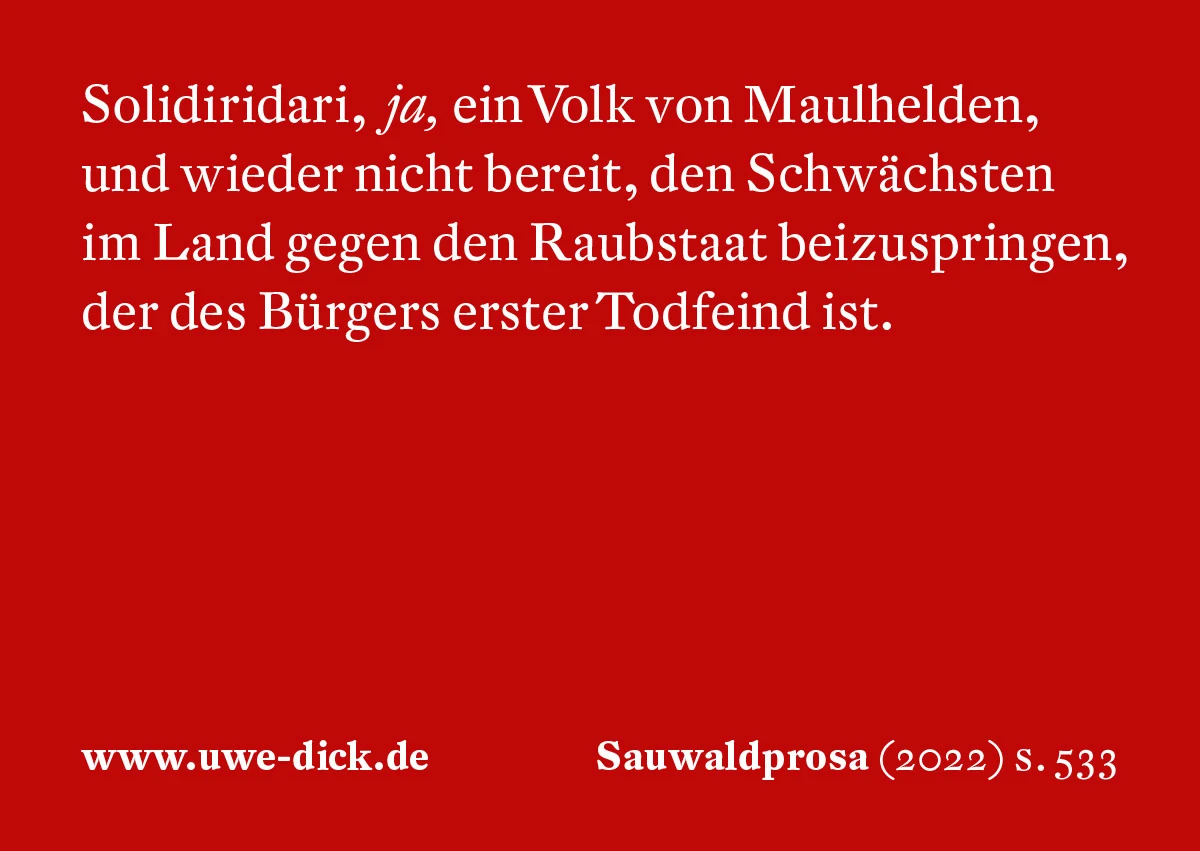 Uwe Dick: Solidiridari