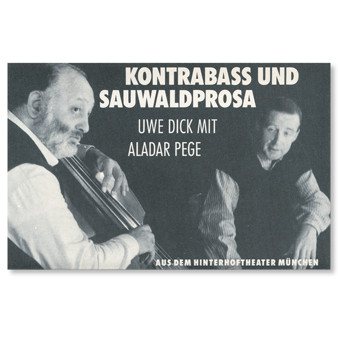 Musikkassette von Uwe Dick Kontrabass und Sauwaldprosa